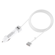 45W-2 5.1V 2.1A USB Interface Car Charger with 14.85V 3.05A T MagSafe 2 Interface Data Cable(White)