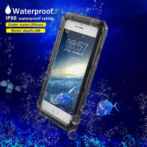 Waterproof Dustproof Shockproof Zinc Alloy + Silicone Case For iPhone SE 2020 & 8 & 7 (Black)