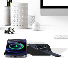Q500 Foldable Magnetic Dual Wireless Charger for Phones / iWatch / AirPods(Black)