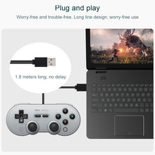 8Bitdo SN30 PRO USB Wired Gamepad Joystick for Swith / Steam / PC(Grey)