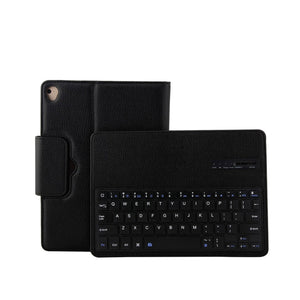 IP071 for iPad Pro 9.7 inch / iPad Air 2 / iPad Air /iPad 9.7 (2018) & iPad 9.7 (2017) Separable ABS Bluetooth Keyboard + Litchi Texture Horizontal Flip Leather Tablet Case with Holder(Black)