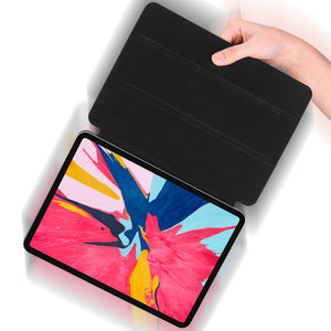 Horizontal Flip Ultra-thin Double-sided Clip Magnetic PU Leather Case for iPad Pro 12.9 inch (2018), with Three-folding Holder & Sleep / Wake-up Function(Black)