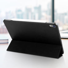 Horizontal Flip Ultra-thin Double-sided Clip Magnetic PU Leather Case for iPad Pro 12.9 inch (2018), with Three-folding Holder & Sleep / Wake-up Function(Black)