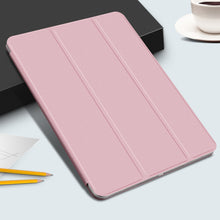 Horizontal Flip Ultra-thin Double-sided Clip Magnetic PU Leather Case for iPad Pro 12.9 inch (2018), with Three-folding Holder & Sleep / Wake-up Function(Rose Gold)