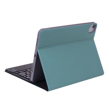 X-11BCS Skin Plain Texture Detachable Bluetooth Keyboard Tablet Case for iPad Pro 11 inch 2020 / 2018, with Touchpad & Pen Slot & Backlight (Dark Green)