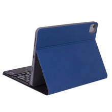 X-11BCS Skin Plain Texture Detachable Bluetooth Keyboard Tablet Case for iPad Pro 11 inch 2020 / 2018, with Touchpad & Pen Slot & Backlight (Blue)