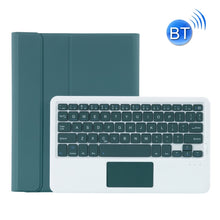 YT11B-A Detachable Candy Color Bluetooth Keyboard Leather Tablet Case with Touch Pad & Pen Slot & Holder for iPad Pro 11 inch 2021 (Dark Green)