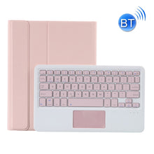 YT11B-A Detachable Candy Color Bluetooth Keyboard Leather Tablet Case with Touch Pad & Pen Slot & Holder for iPad Pro 11 inch 2021 (Pink)