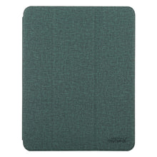 Mutural YASHI Series TPU + PU Cloth Pattern Texture Horizontal Flip Leather Case with Three-folding Holder & Pen Slot & Wake-up / Sleep Function For iPad Air 2022 / 2020 10.9(Green)