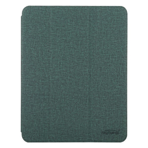 Mutural YASHI Series TPU + PU Cloth Pattern Texture Horizontal Flip Leather Case with Three-folding Holder & Pen Slot & Wake-up / Sleep Function For iPad Air 2022 / 2020 10.9(Green)