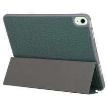 Mutural YASHI Series TPU + PU Cloth Pattern Texture Horizontal Flip Leather Case with Three-folding Holder & Pen Slot & Wake-up / Sleep Function For iPad Air 2022 / 2020 10.9(Green)
