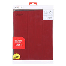 Mutural YASHI Series TPU + PU Cloth Pattern Texture Horizontal Flip Leather Case with Three-folding Holder & Pen Slot & Wake-up / Sleep Function For iPad Air 2022 / 2020 10.9(Red)