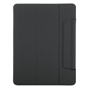 For iPad Pro 12.9 inch (2020) Horizontal Flip Ultra-thin Double-sided Clip Fixed Buckle Magnetic PU Leather Tablet Case With Three-folding Holder & Sleep / Wake-up Function(Black)