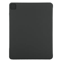 For iPad Pro 12.9 inch (2020) Horizontal Flip Ultra-thin Double-sided Clip Fixed Buckle Magnetic PU Leather Tablet Case With Three-folding Holder & Sleep / Wake-up Function(Black)