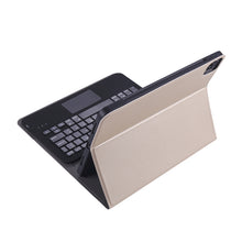 A11B-A Ultra-thin ABS Detachable Bluetooth Keyboard Tablet Case with Touchpad & Pen Slot & Holder for iPad Pro 11 inch 2021 (Gold)