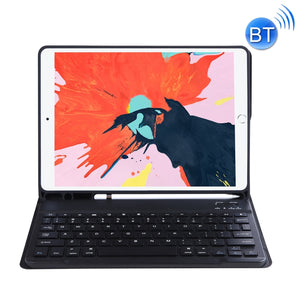 C-11B Detachable Candy Color Bluetooth Keyboard Leather Tablet Case with Pen Slot & Holder for iPad Pro 11 inch 2021 (Black)