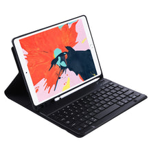 C-11B Detachable Candy Color Bluetooth Keyboard Leather Tablet Case with Pen Slot & Holder for iPad Pro 11 inch 2021 (Black)