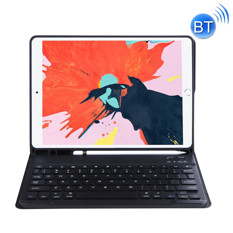 C-11B Detachable Candy Color Bluetooth Keyboard Leather Tablet Case with Pen Slot & Holder for iPad Pro 11 inch 2021 (Black)