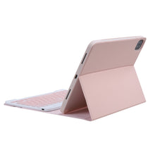 C-11B Detachable Candy Color Bluetooth Keyboard Leather Tablet Case with Pen Slot & Holder for iPad Pro 11 inch 2021 (Pink)