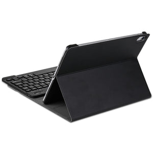 Detachable Bluetooth Keyboard + Brushed Texture Horizontal Flip Leather Tablet Case with Holder for iPad Pro 11 inch (2018)(Black)