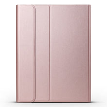 Detachable Bluetooth Keyboard + Brushed Texture Horizontal Flip Leather Tablet Case with Holder for iPad Pro 11 inch (2018)(Rose Gold)
