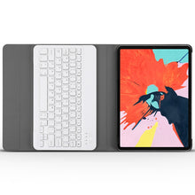 Detachable Bluetooth Keyboard + Brushed Texture Horizontal Flip Leather Tablet Case with Holder for iPad Pro 11 inch (2018)(Rose Gold)