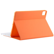 TG11BC Detachable Bluetooth White Keyboard Microfiber Leather Tablet Case for iPad Pro 11 inch (2020), with Touchpad & Pen Slot & Holder (Orange)