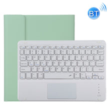 TG11BC Detachable Bluetooth White Keyboard Microfiber Leather Tablet Case for iPad Pro 11 inch (2020), with Touchpad & Pen Slot & Holder (Green)