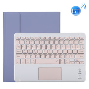 TG11BC Detachable Bluetooth Pink Keyboard Microfiber Leather Tablet Case for iPad Pro 11 inch (2020), with Touchpad & Pen Slot & Holder (Purple)