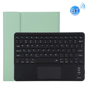 TG11BC Detachable Bluetooth Black Keyboard Microfiber Leather Tablet Case for iPad Pro 11 inch (2020), with Touchpad & Pen Slot & Holder (Green)