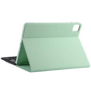 TG11BC Detachable Bluetooth Black Keyboard Microfiber Leather Tablet Case for iPad Pro 11 inch (2020), with Touchpad & Pen Slot & Holder (Green)