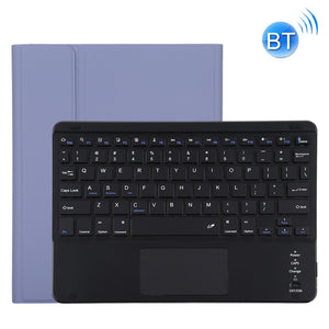 TG11BC Detachable Bluetooth Black Keyboard Microfiber Leather Tablet Case for iPad Pro 11 inch (2020), with Touchpad & Pen Slot & Holder (Purple)