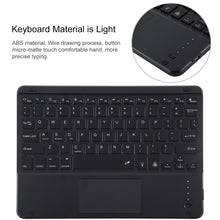 TG-102BCS Detachable Bluetooth Black Keyboard + Microfiber Leather Tablet Case for iPad 10.2 inch / iPad Air (2019), with Touch Pad & Backlight & Pen Slot & Holder (Black)