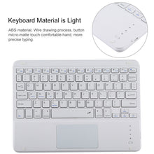 TG-102BC Detachable Bluetooth White Keyboard + Microfiber Leather Tablet Case for iPad 10.2 inch / iPad Air (2019), with Touch Pad & Pen Slot & Holder(Black)