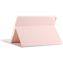 TG-102BC Detachable Bluetooth White Keyboard + Microfiber Leather Tablet Case for iPad 10.2 inch / iPad Air (2019), with Touch Pad & Pen Slot & Holder(Pink)