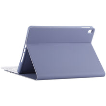 TG-102BC Detachable Bluetooth White Keyboard + Microfiber Leather Tablet Case for iPad 10.2 inch / iPad Air (2019), with Touch Pad & Pen Slot & Holder(Purple)