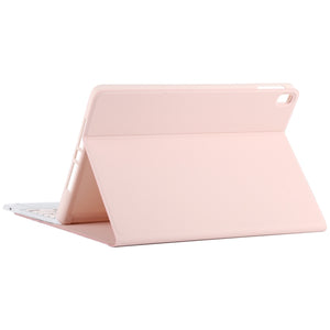 TG-102BC Detachable Bluetooth Pink Keyboard + Microfiber Leather Tablet Case for iPad 10.2 inch / iPad Air (2019), with Touch Pad & Pen Slot & Holder(Pink)