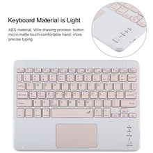 TG-102BC Detachable Bluetooth Pink Keyboard + Microfiber Leather Tablet Case for iPad 10.2 inch / iPad Air (2019), with Touch Pad & Pen Slot & Holder(Pink)