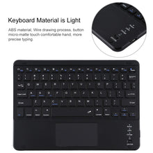 TG-102BC Detachable Bluetooth Black Keyboard + Microfiber Leather Tablet Case for iPad 10.2 inch / iPad Air (2019), with Touch Pad & Pen Slot & Holder(Black)