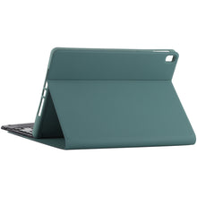 TG-102BC Detachable Bluetooth Black Keyboard + Microfiber Leather Tablet Case for iPad 10.2 inch / iPad Air (2019), with Touch Pad & Pen Slot & Holder(Dark Green)