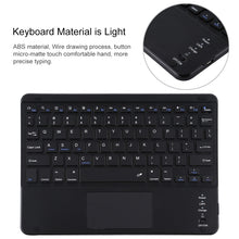 TG97BC Detachable Bluetooth Black Keyboard + Microfiber Leather Tablet Case for iPad 9.7 inch, with Touch Pad & Pen Slot & Holder(Black)