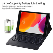 TG109BC Detachable Bluetooth Black Keyboard + Microfiber Leather Tablet Case for iPad Air 2020, with Touch Pad & Pen Slot & Holder (Black)