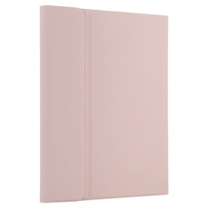 TG109BC Detachable Bluetooth Black Keyboard + Microfiber Leather Tablet Case for iPad Air 2020, with Touch Pad & Pen Slot & Holder (Pink)