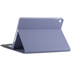 TG109BC Detachable Bluetooth Black Keyboard + Microfiber Leather Tablet Case for iPad Air 2020, with Touch Pad & Pen Slot & Holder (Purple)