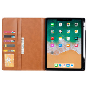 Knead Skin Texture Horizontal Flip Leather Case for iPad Pro 12.9 inch 2018, with Photo Frame & Holder & Card Slots & Wallet & Pen Slot (Brown)
