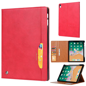 Knead Skin Texture Horizontal Flip Leather Case for iPad Pro 11 inch 2018, with Photo Frame & Holder & Card Slots & Wallet & Pen Slot (Red)