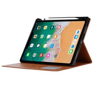 Knead Skin Texture Horizontal Flip Leather Case for iPad Pro 11 inch 2018, with Photo Frame & Holder & Card Slots & Wallet & Pen Slot (Brown)