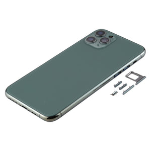 Back Housing Cover with SIM Card Tray & Side keys & Camera Lens for iPhone 11 Pro(Green)