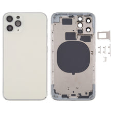 Back Housing Cover with SIM Card Tray & Side keys & Camera Lens for iPhone 11 Pro(Silver)