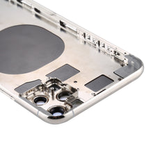 Back Housing Cover with SIM Card Tray & Side keys & Camera Lens for iPhone 11 Pro Max(Silver)